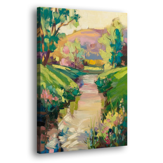 Augusta Serene Riverfront Side - Canvas Wall Art