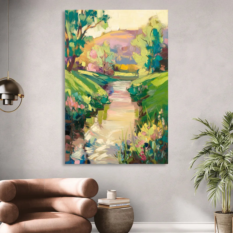 Augusta Serene Riverfront Sitting Room - Canvas Wall Art