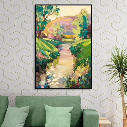 Augusta Serene Riverfront Sitting Room - Black Canvas Wall Art