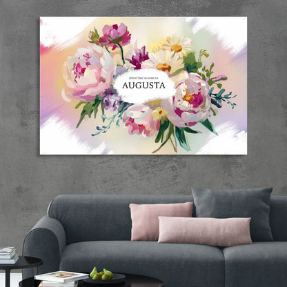 Augusta Springtime Blooms Living Room - Canvas Wall Art