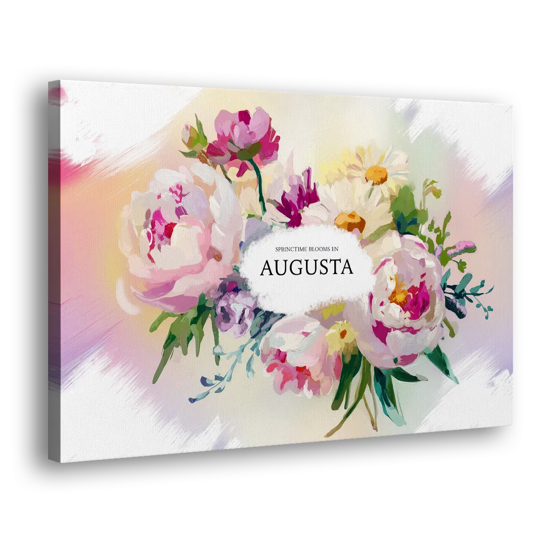 Augusta Springtime Blooms Side - Canvas Wall Art