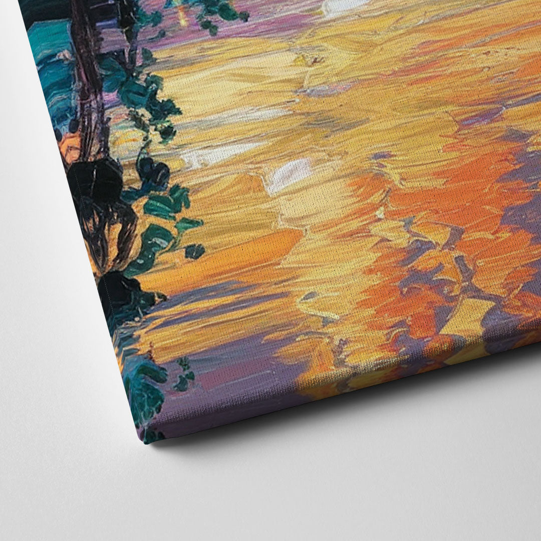 Augusta Sunset Over Skyline Canvas Close Up