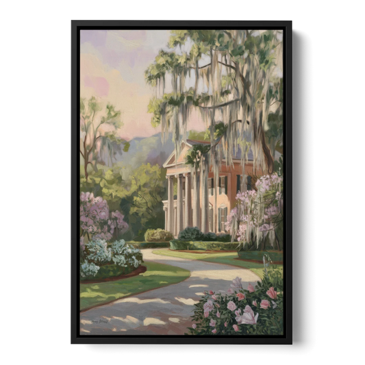 Augusta Timeless Southern Beauty - Black Framed Canvas Wall Art - Front
