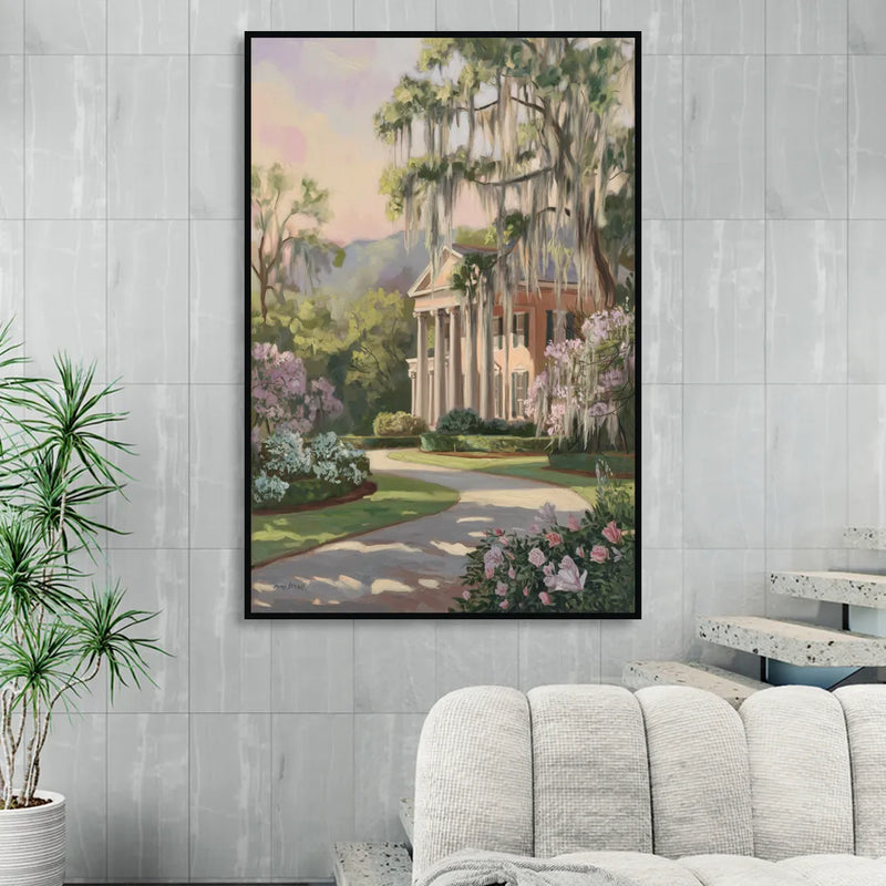 Augusta Timeless Southern Beauty Living Room - Black Canvas Wall Art