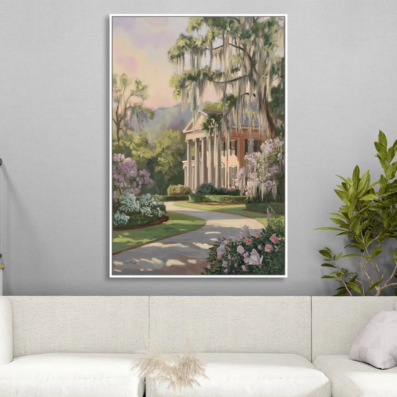 Augusta Timeless Southern Beauty Living Room - White Canvas Wall Art