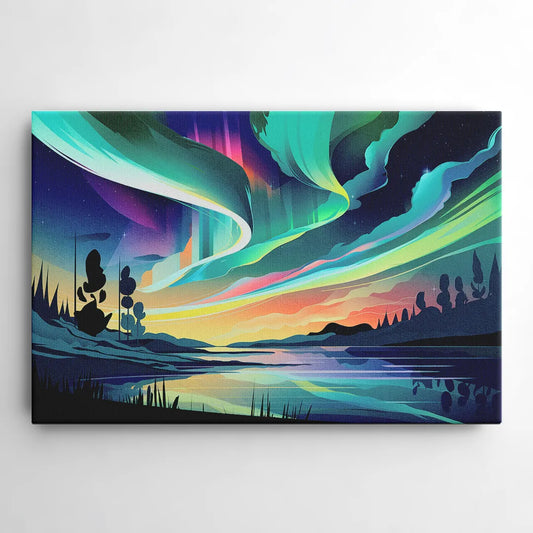 Aurora Borealis Sky - Canvas Wall Art