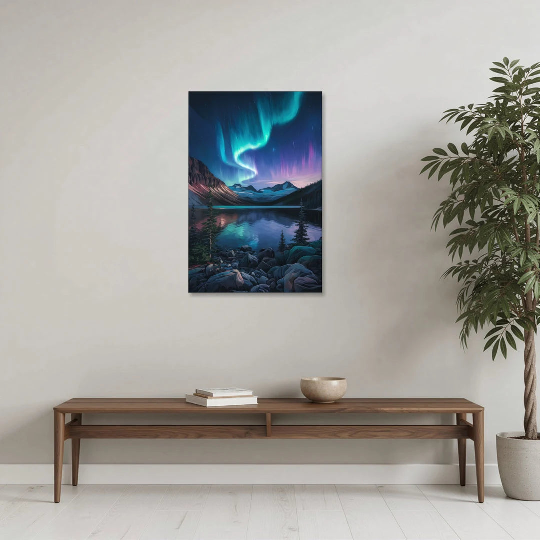 Aurora Northern Lights - Canvas Wall Art - Coffee Table - 24x36