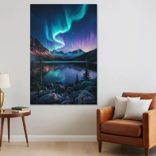 Aurora Northern Lights - Canvas Wall Art - Sofa - 40x60