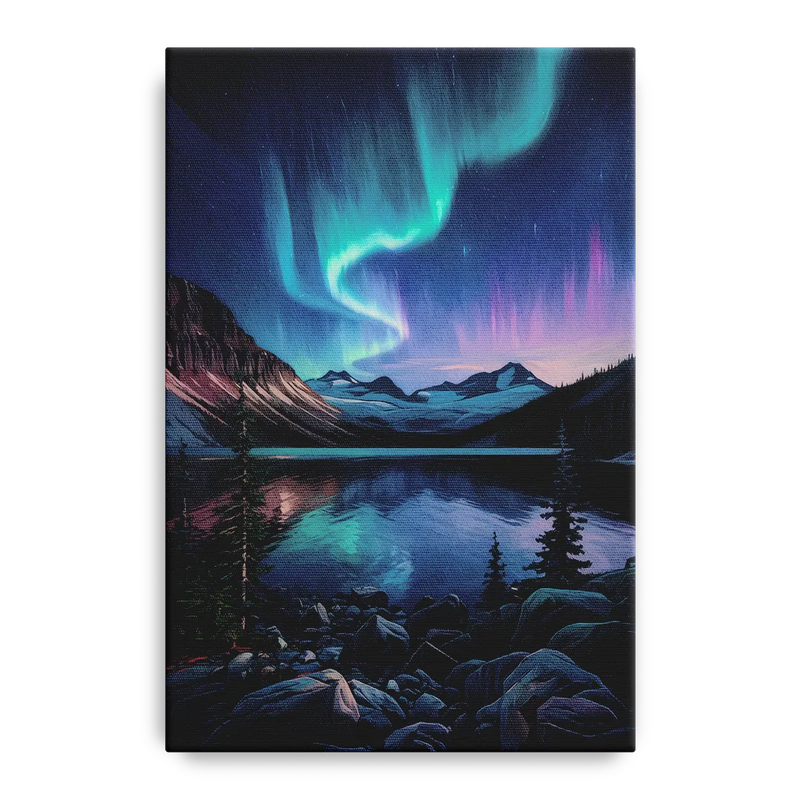 Aurora Northern Lights Front - Canvas Wall Art