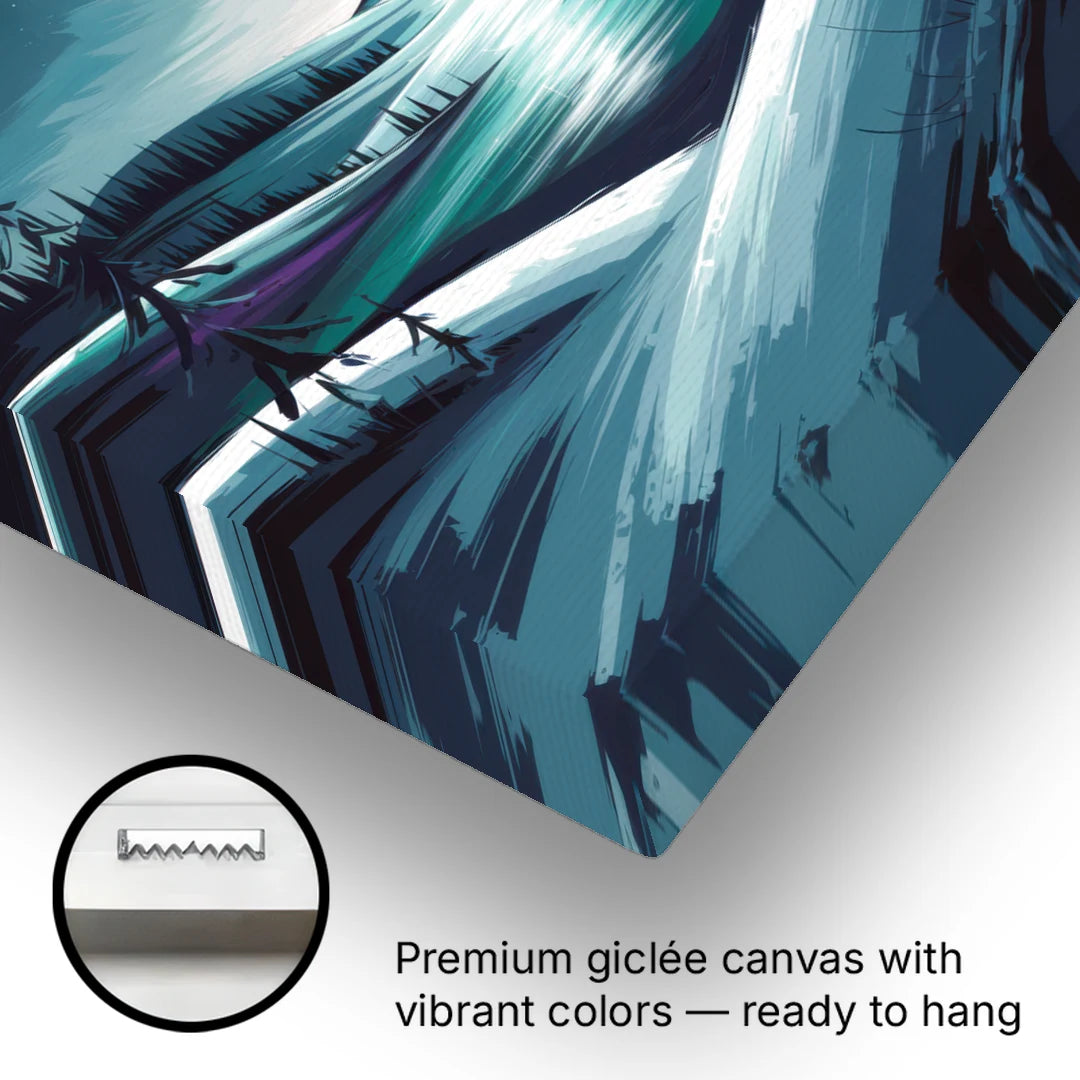 Aurora Skyline Glow - Canvas Wall Art - Gallery Wrap Corner