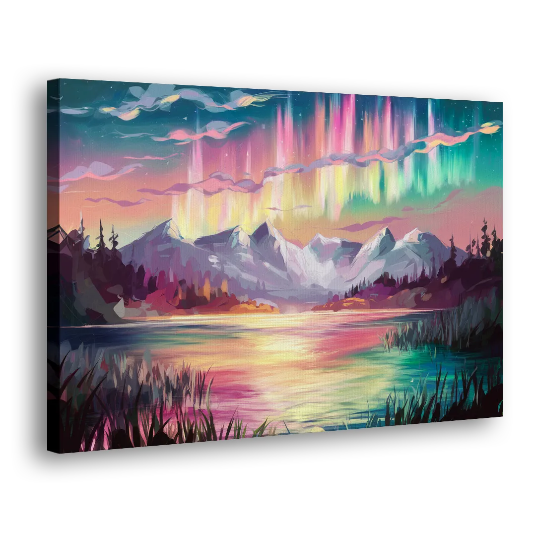 Aurora Sunset Glow Side - Canvas Wall Art