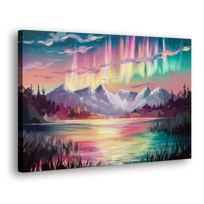 Aurora Sunset Glow Side - Canvas Wall Art