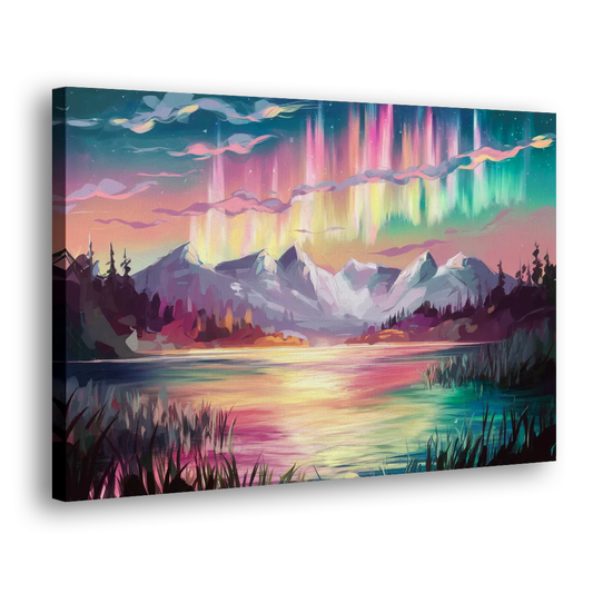 Aurora Sunset Glow Side - Canvas Wall Art