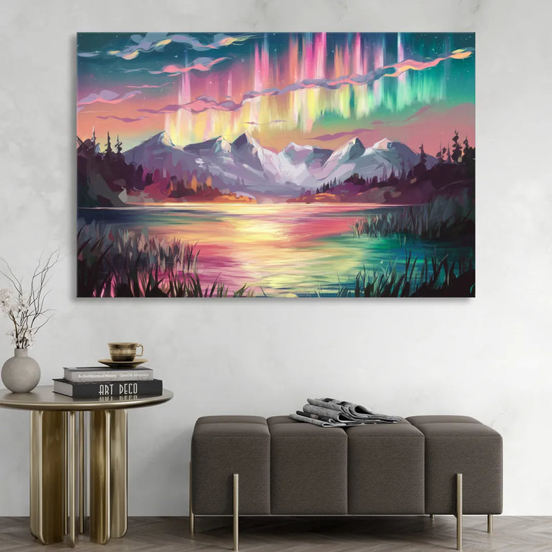 Aurora Sunset Glow Sitting Room - Canvas Wall Art