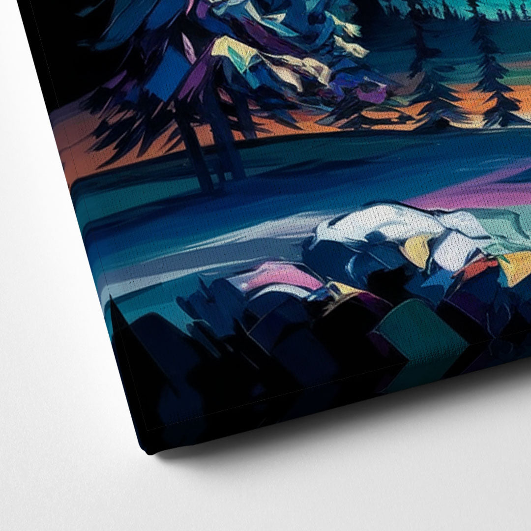 Aurora Vibrant Skies Canvas Close Up