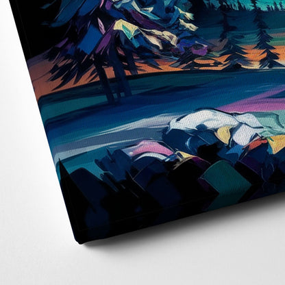 Aurora Vibrant Skies Canvas Close Up