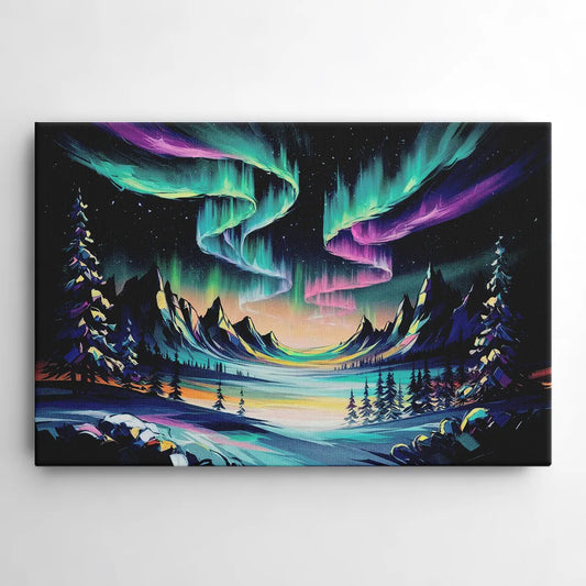 Aurora Vibrant Skies - Canvas Wall Art