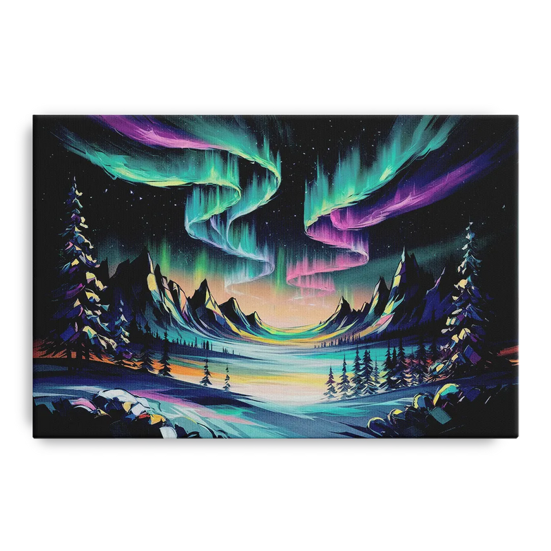 Aurora Vibrant Skies Front - Canvas Wall Art