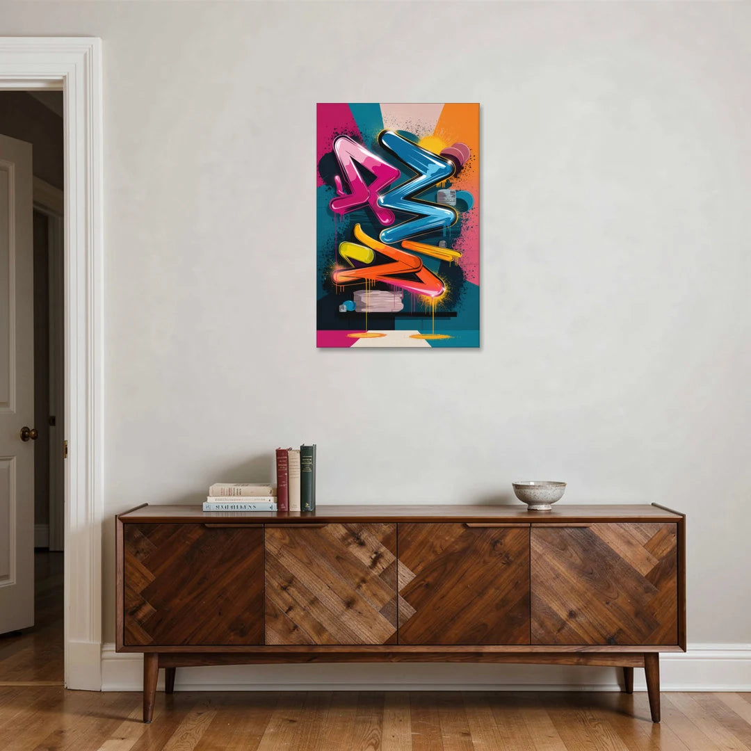 Austin Artistic Graffiti - Canvas Wall Art - Coffee Table - 24x36
