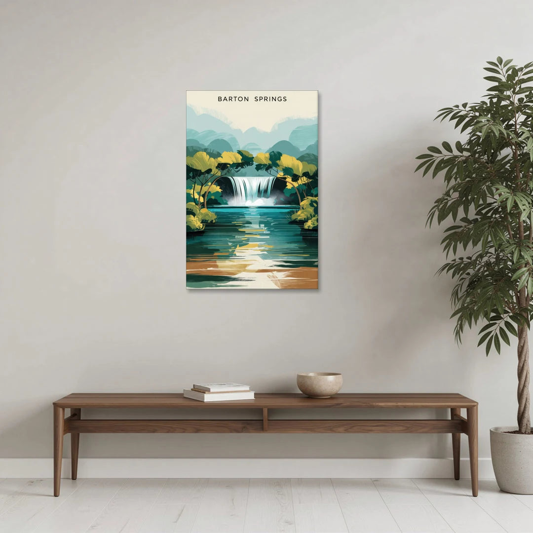 Austin Barton Springs Serenity - Canvas Wall Art - Coffee Table - 24x36