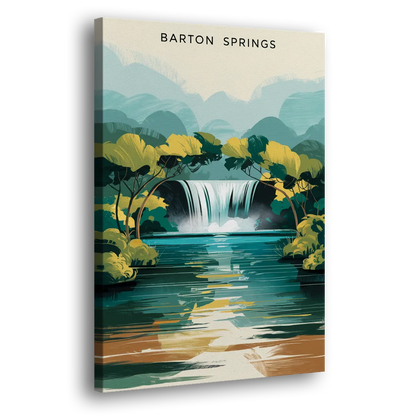 Austin Barton Springs Serenity Side - Canvas Wall Art
