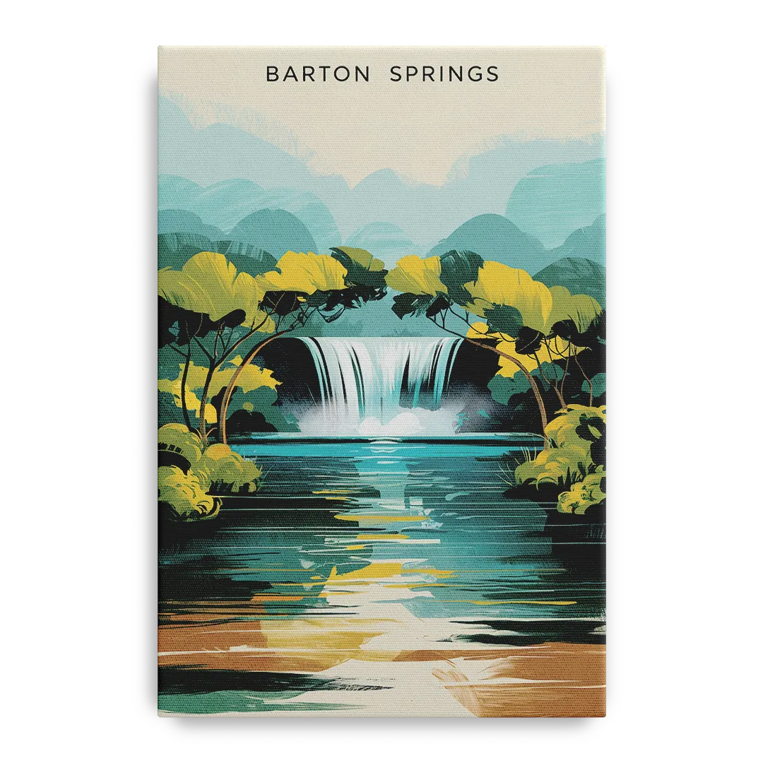 Austin Barton Springs Serenity Front - Canvas Wall Art