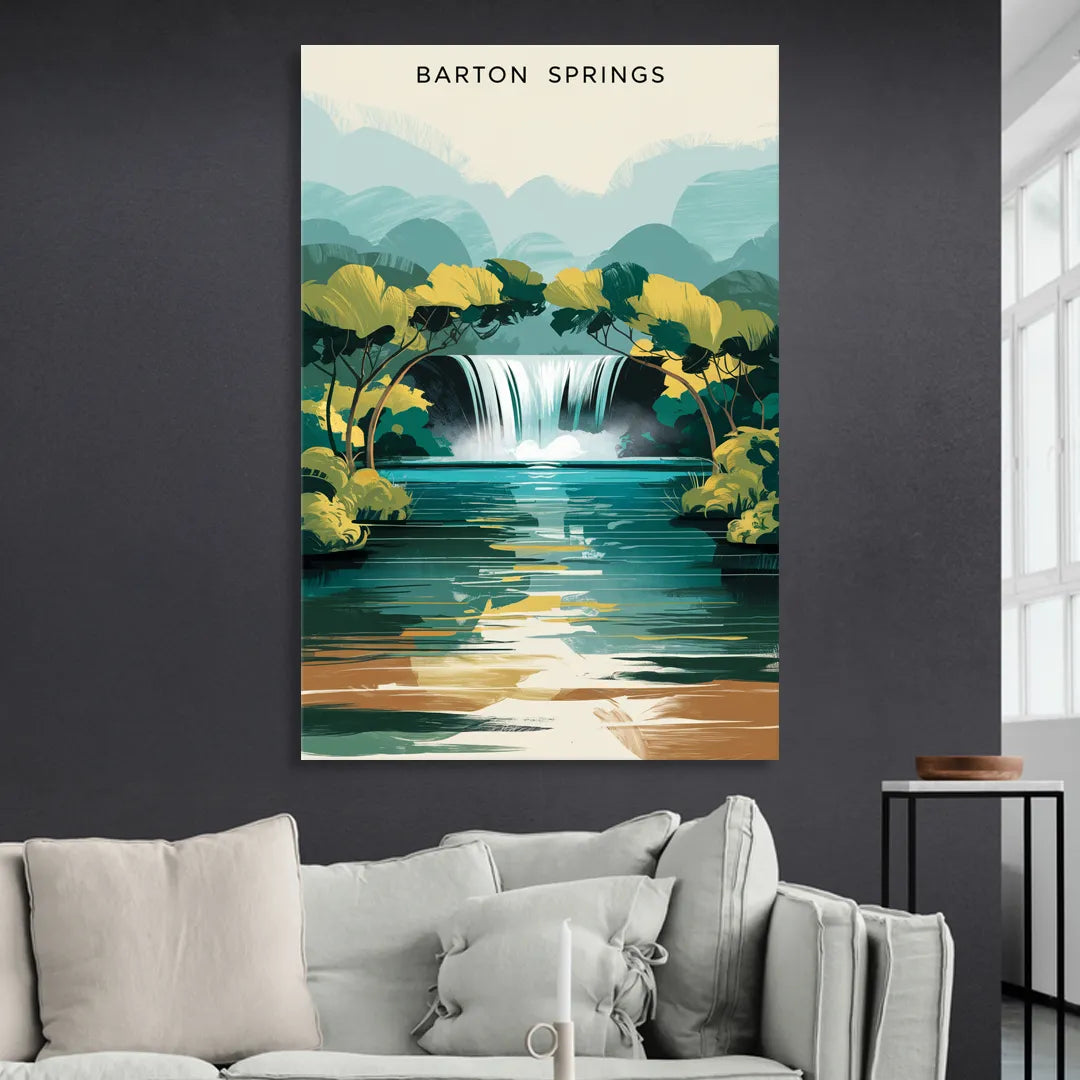 Austin Barton Springs Serenity Sitting Room - Canvas Wall Art