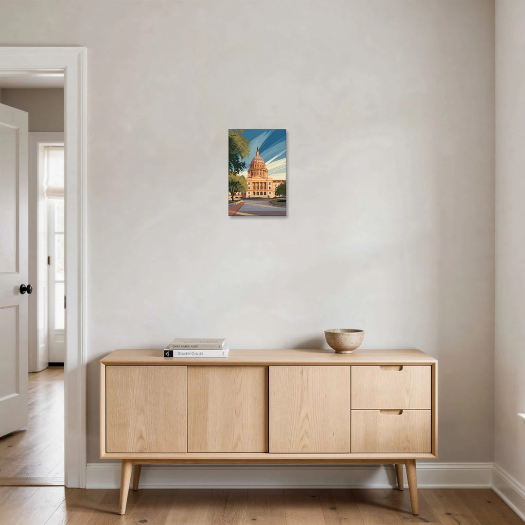 Austin Capitol Building Charm - Canvas Wall Art - Coffee Table - 12x18