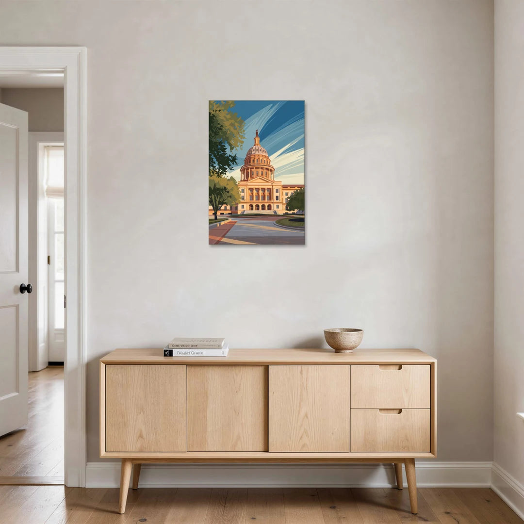 Austin Capitol Building Charm - Canvas Wall Art - Coffee Table - 20x30