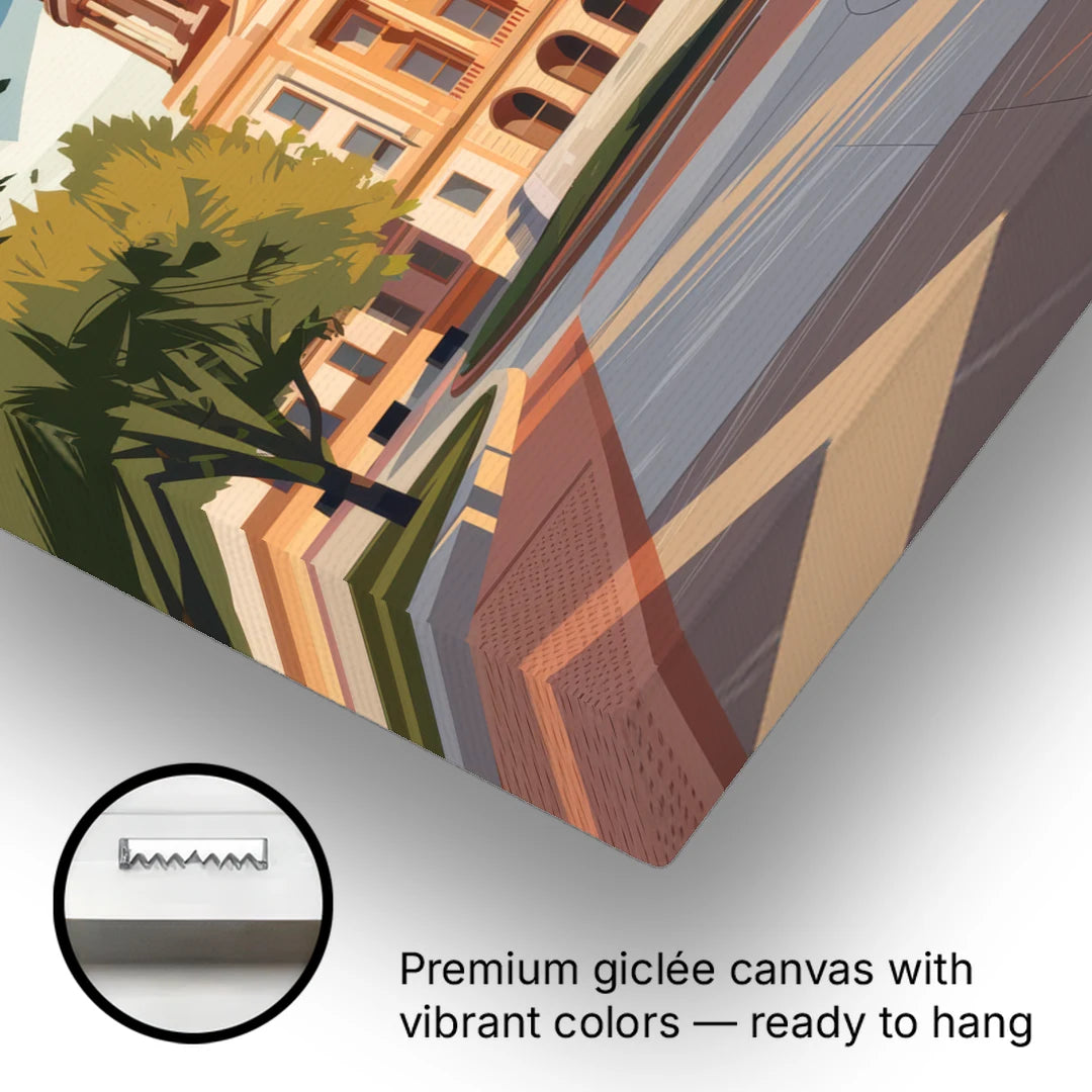 Austin Capitol Building Charm - Canvas Wall Art - Gallery Wrap Corner