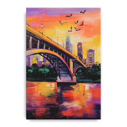 Austin Congress Avenue Bridge Front - Canvas Wall Art