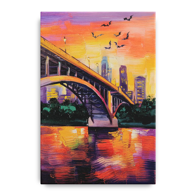 Austin Congress Avenue Bridge Front - Canvas Wall Art
