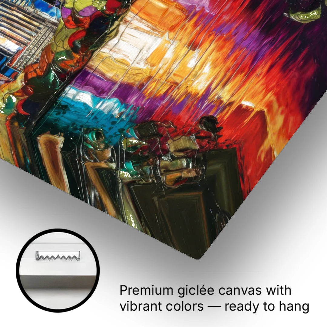Austin Downtown Vibes - Canvas Wall Art - Gallery Wrap Corner