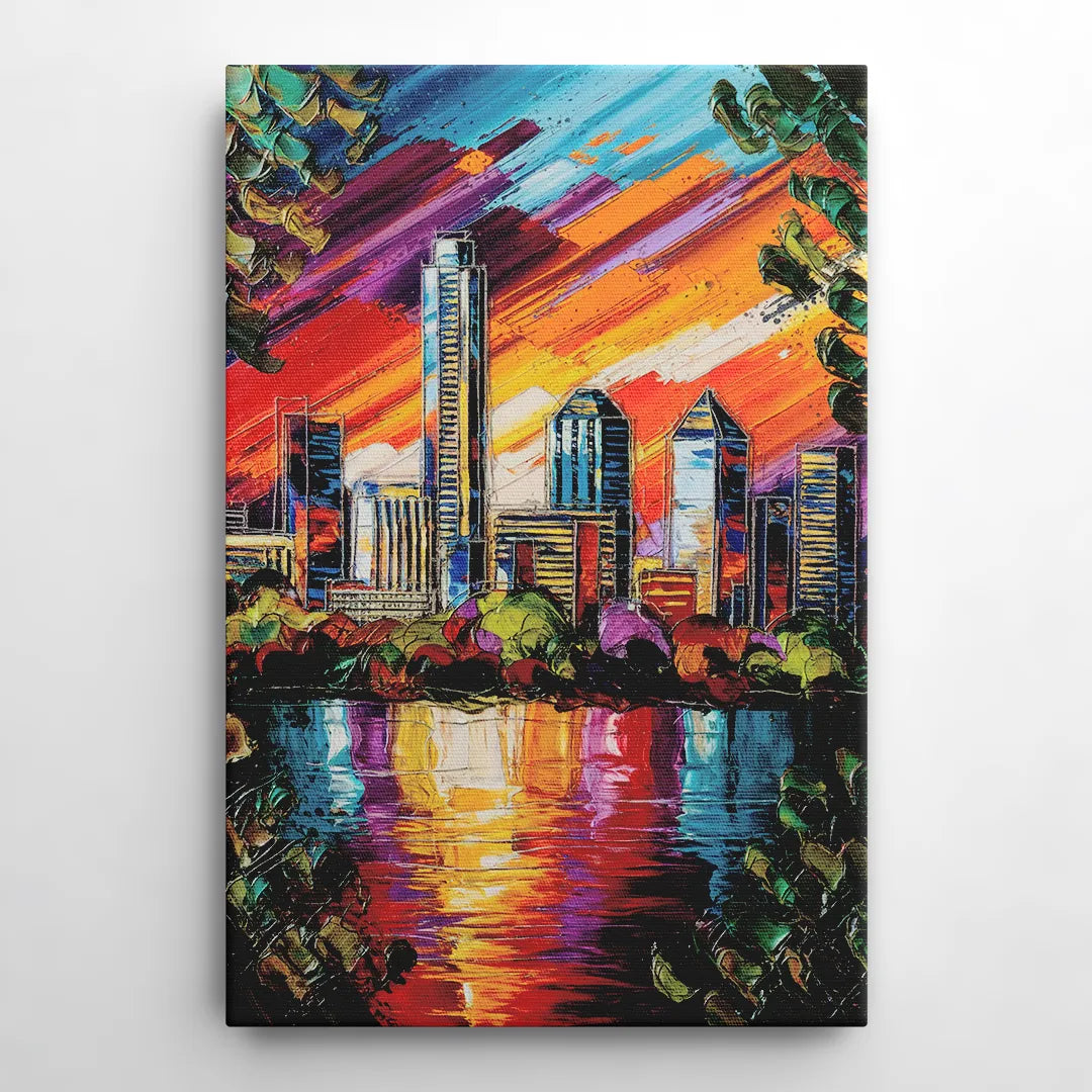 Austin Downtown Vibes - Canvas Wall Art