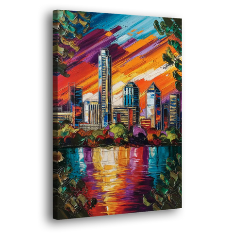 Austin Downtown Vibes - Canvas Wall Art
