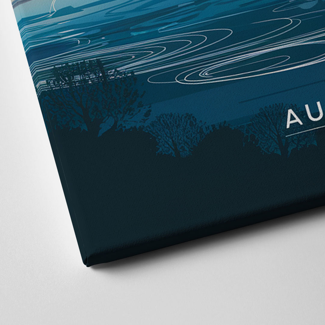 Austin Downtown Vibes Skyline Canvas Close Up