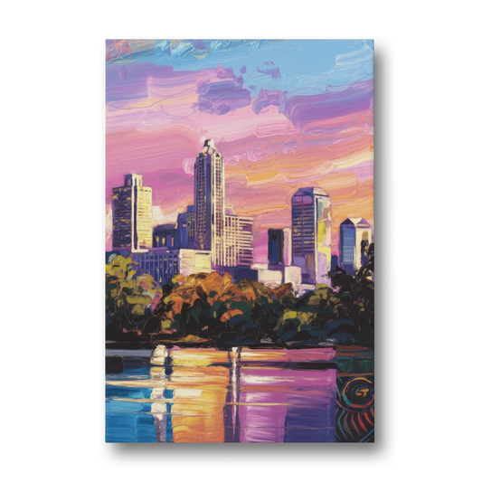 Austin East Side Murals - Canvas Wall Art - Front
