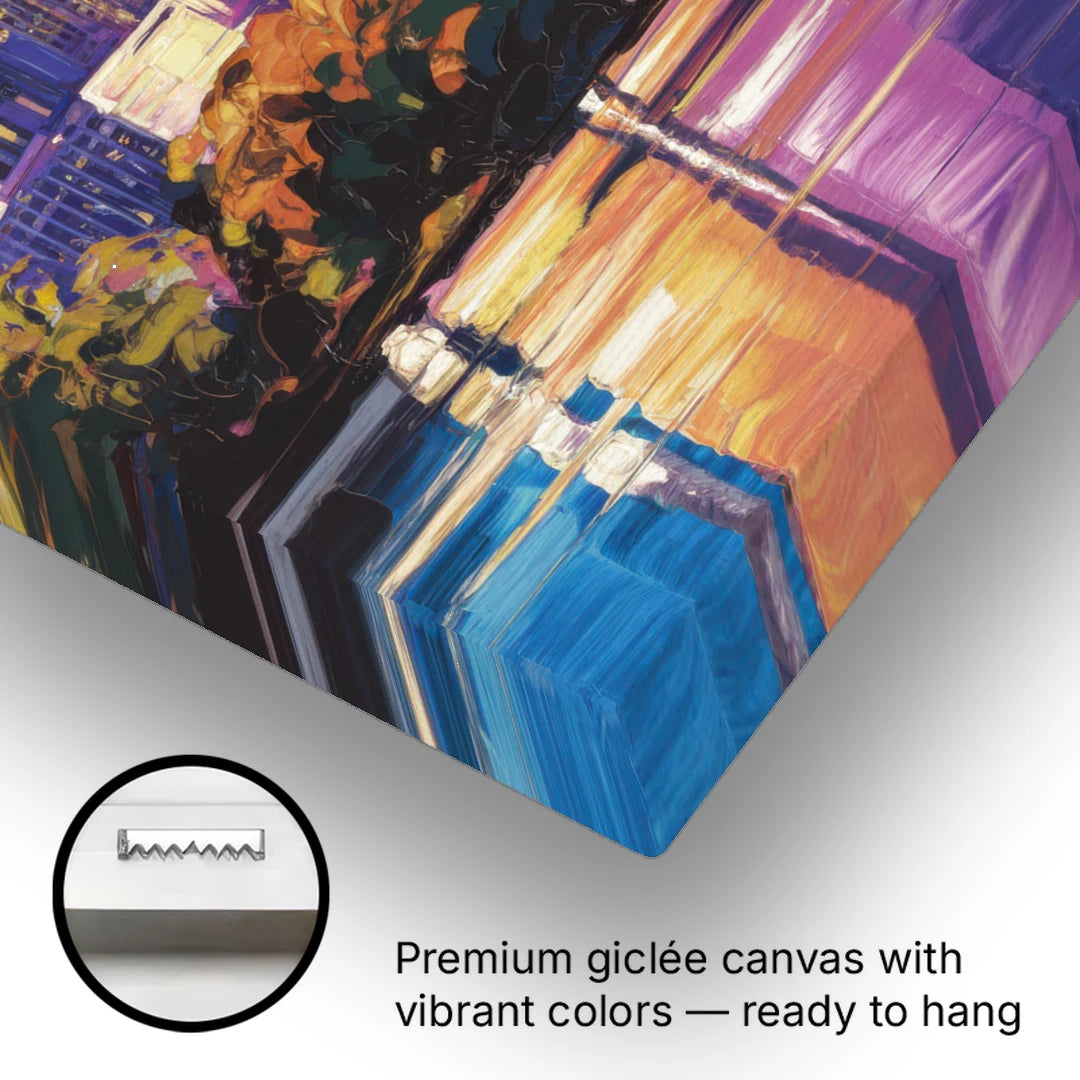 Austin East Side Murals - Canvas Wall Art - Gallery Wrap Corner
