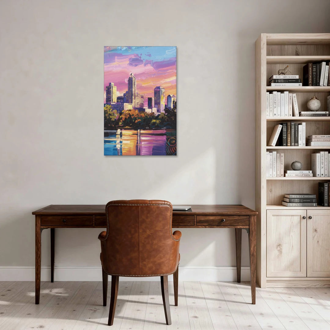Austin East Side Murals - Canvas Wall Art - Office - 24x36
