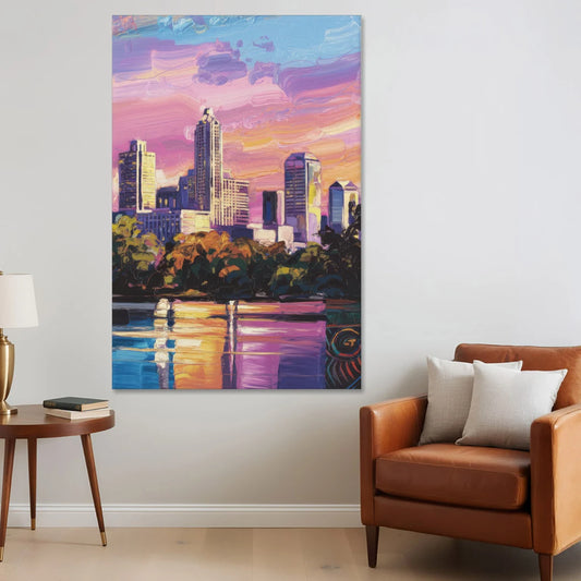 Austin East Side Murals - Canvas Wall Art - Sofa - 40x60