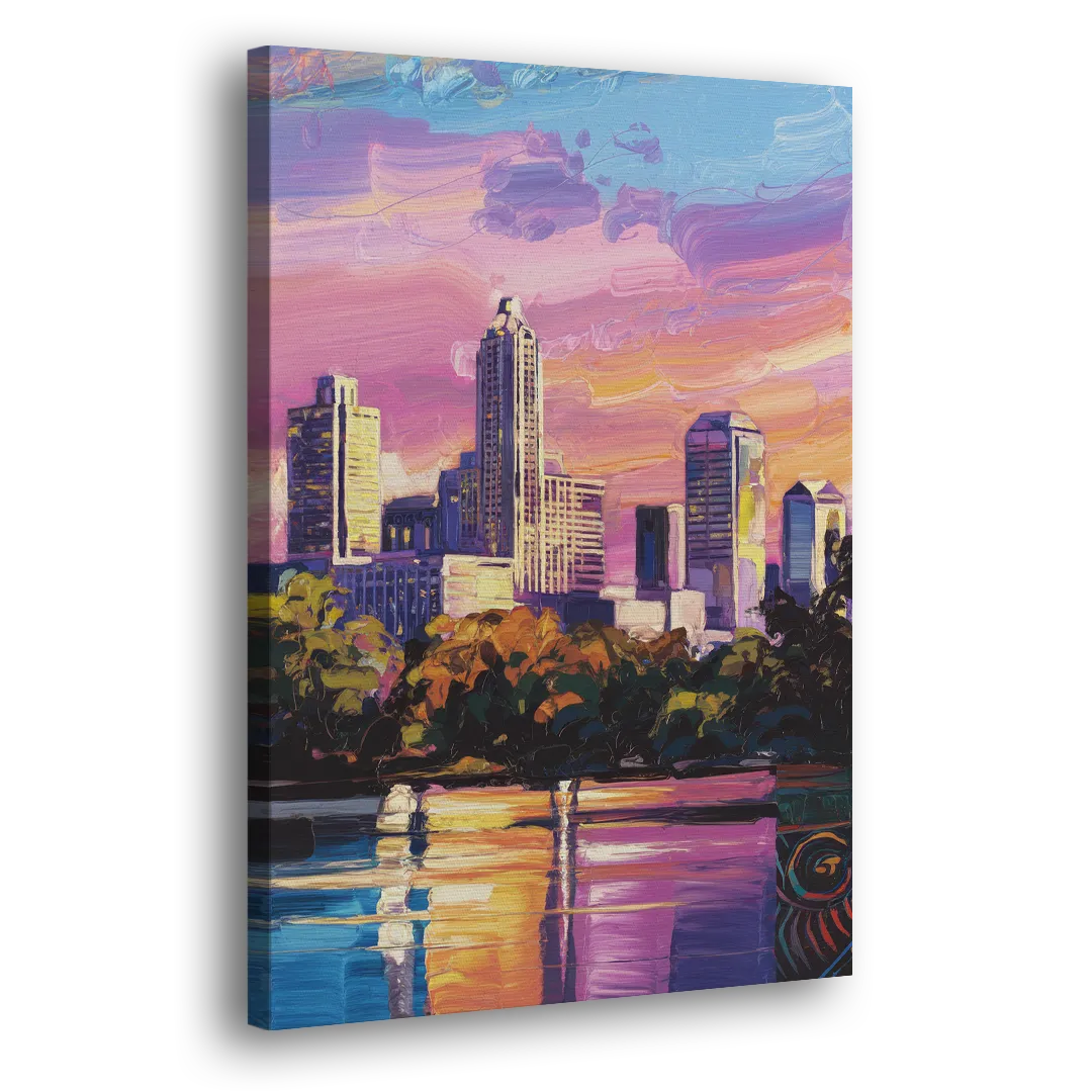 Austin East Side Murals Side - Canvas Wall Art