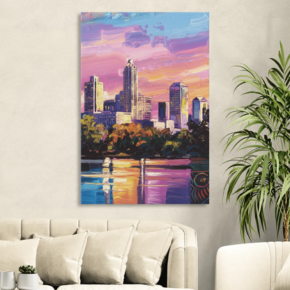 Austin East Side Murals Living Room - Canvas Wall Art