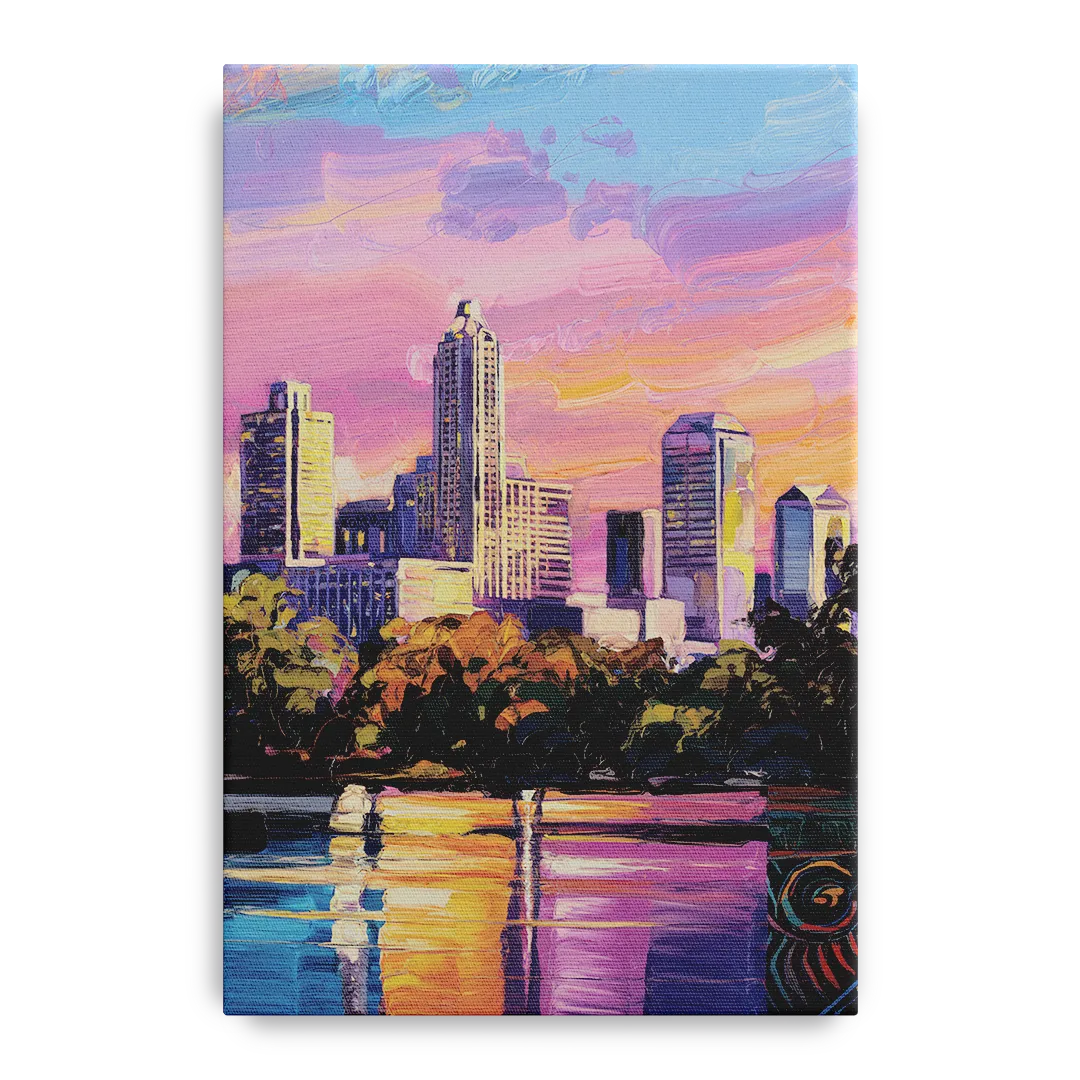 Austin East Side Murals Front - Canvas Wall Art