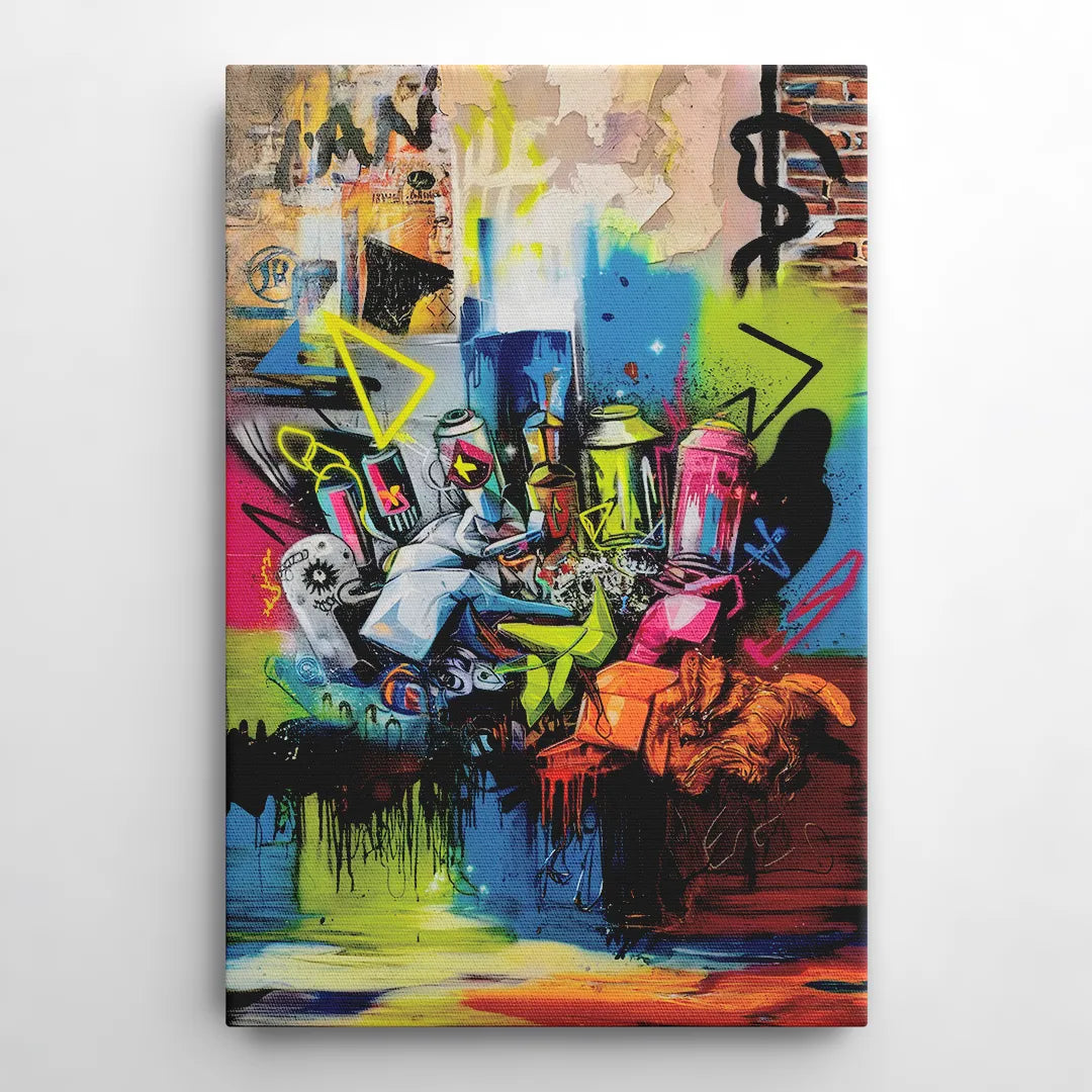 Austin Graffiti Street Style - Canvas Wall Art