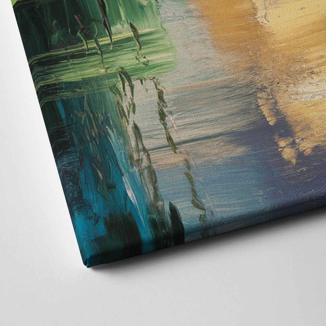 Austin Lady Bird Lake Scene Canvas Close Up