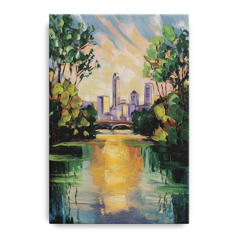 Austin Lady Bird Lake Scene Front - Canvas Wall Art