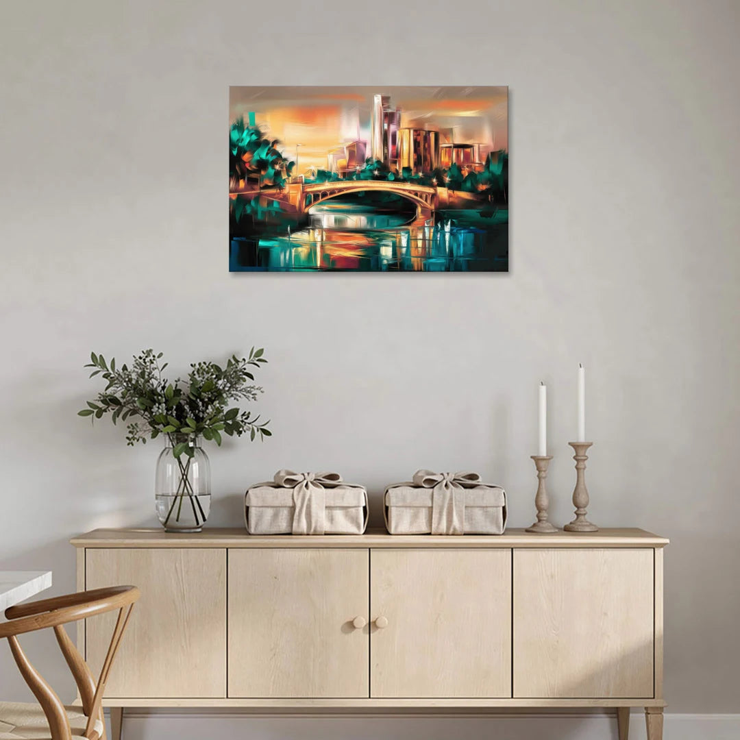Austin Lamar Boulevard Magic - Canvas Wall Art - Coffee Table - 36x24