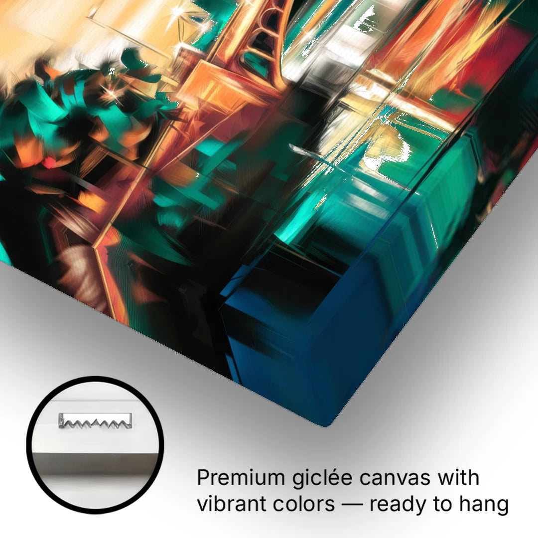 Austin Lamar Boulevard Magic - Canvas Wall Art - Gallery Wrap Corner
