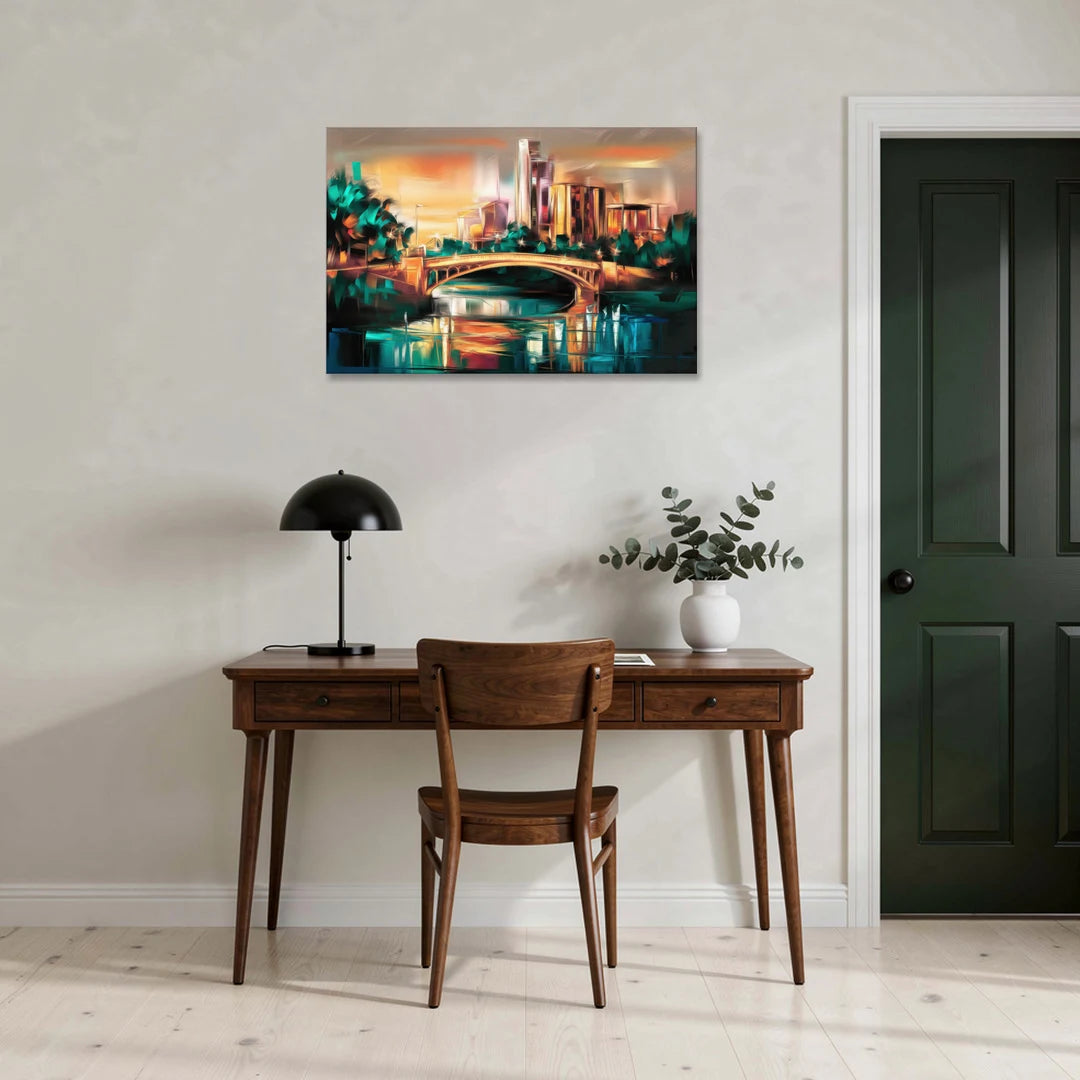 Austin Lamar Boulevard Magic - Canvas Wall Art - Office - 36x24