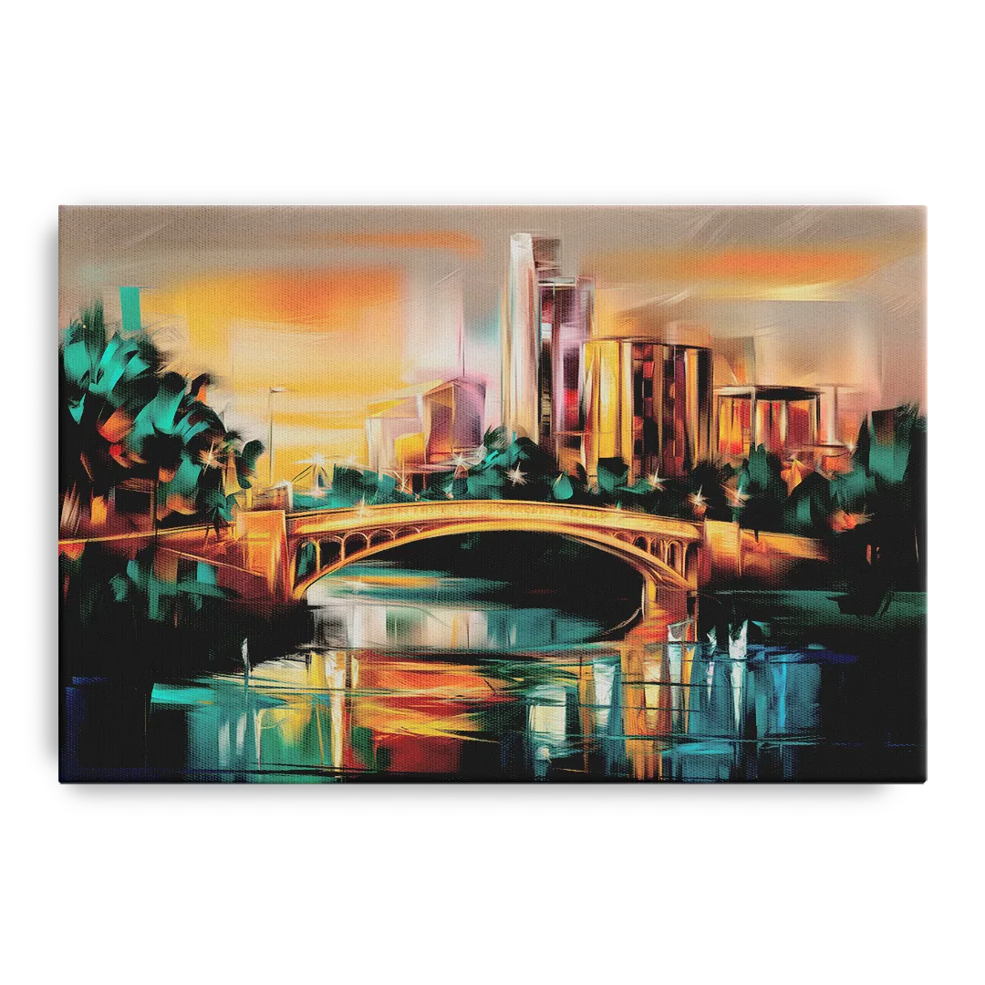 Austin Lamar Boulevard Magic Front - Canvas Wall Art